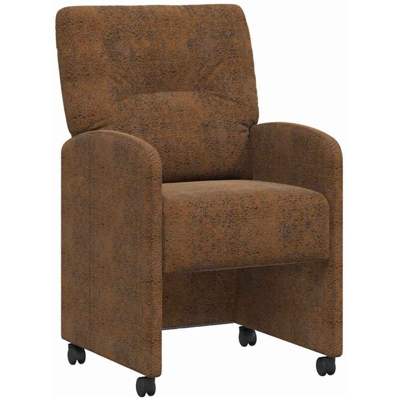 Dining Chairs With Wheels 2 Pcs Brown 57 X 67 X 95 Cm Vidaxl