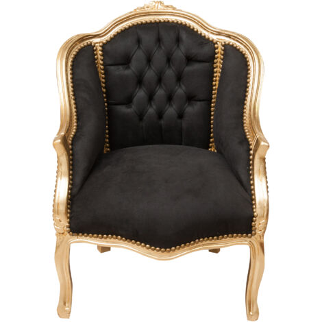 Dining room chair Wooden kitchen chair 56x78x62 cm Armchair bedroom Padded armchair Chair with armrests Baroque style