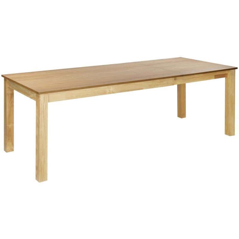 Beliani Extending Dining Table Madura Natural Ash Wood 160/240 Cm 90 Cm
