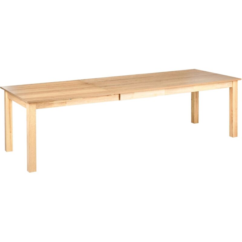 Beliani - Dining Room Kitchen Extending Table Rectangular Veneered Top Natural Finish Solid Wood Legs 180/280 X 100 Cm Light Ash Wood Veneer Madura