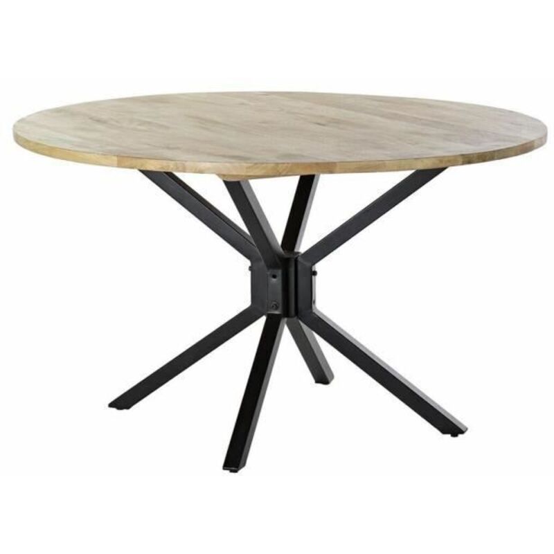 Dining room table - Black - Metal - Mango wood