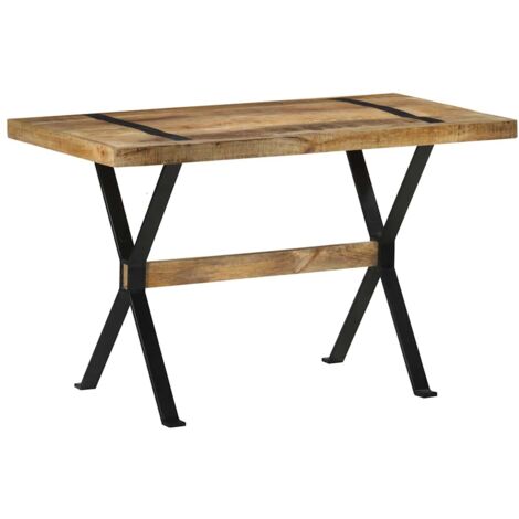 Dining Table 120x60x76 cm Rough Mango Wood vidaXL