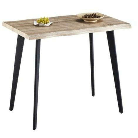 Dining Table, 120x75x75cm Kitchen Dining Table, 4 Seater Rectangular Dinner Tables with Metal Legs,Oka