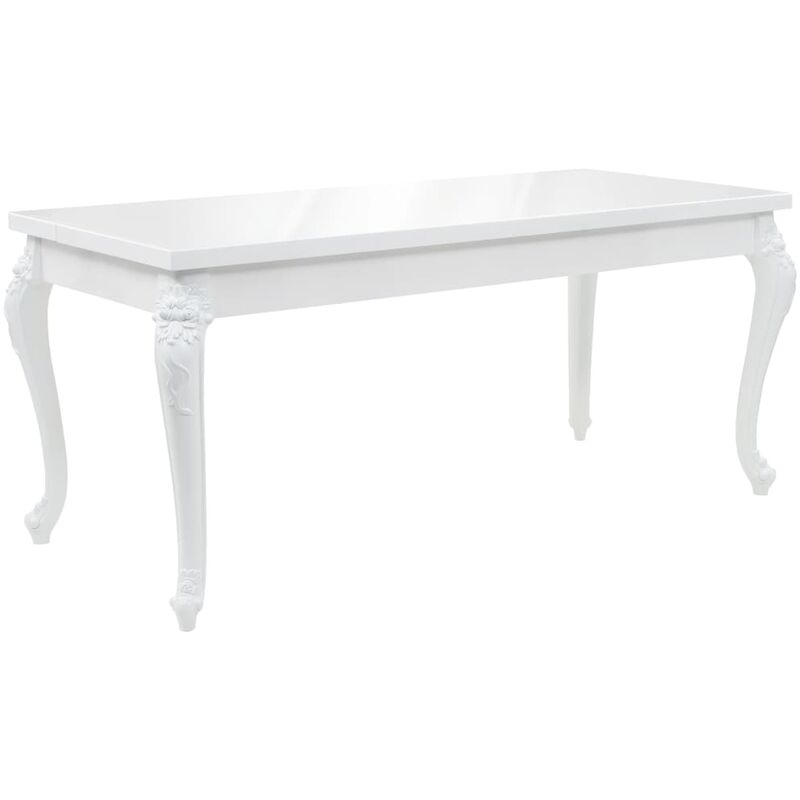 Dining Table 179x89x81 cm High Gloss White Vidaxl