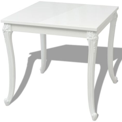 Dining Table 80x80x76 cm High Gloss White vidaXL