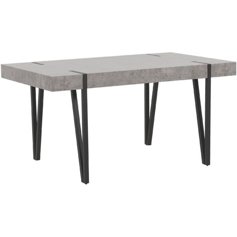 Dining Table ADENA Grey Concrete Effect 150 cm 90 cm
