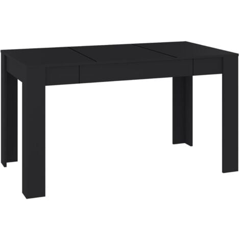 Dining Table Black 140x74.5x76 cm Engineered Wood vidaXL