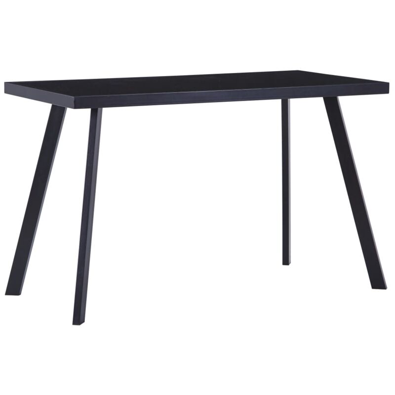 Dining Table Black 120x60x75 cm Tempered Glass Vidaxl