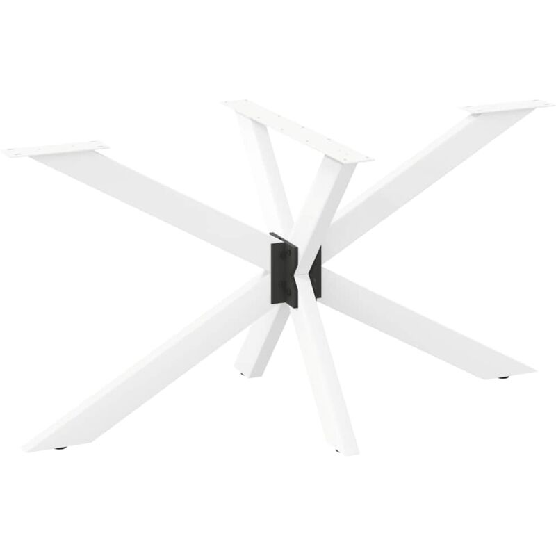 vidaXL Dining Table Leg Spider Shape White 150x78x(72-73) cm Steel, White