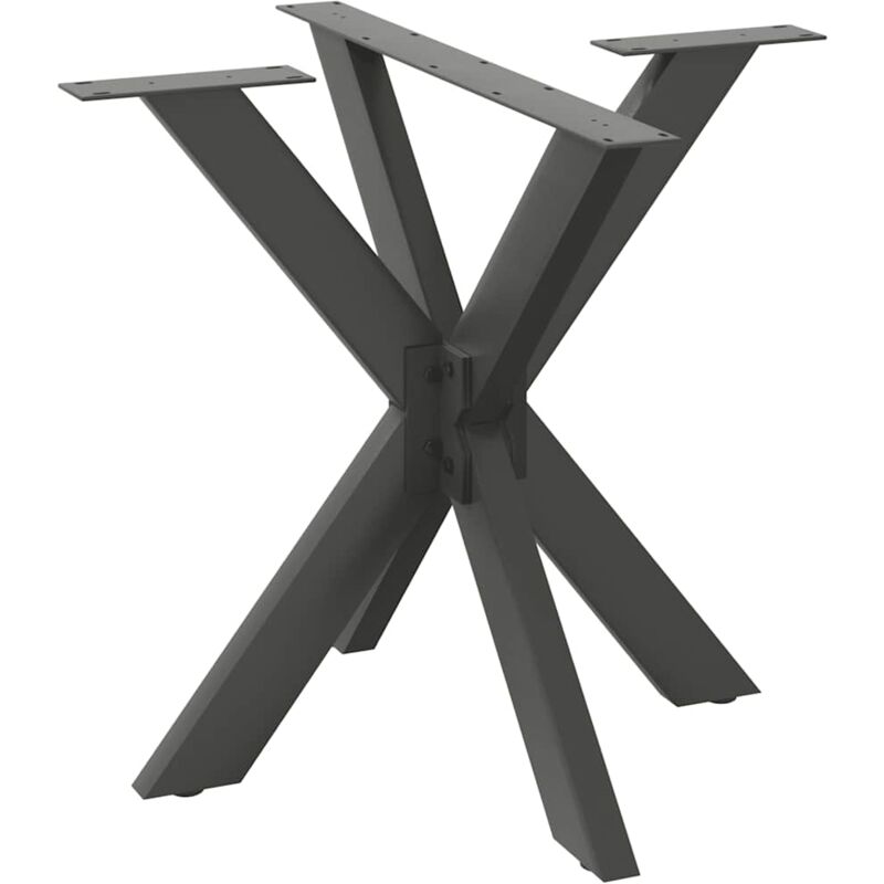 vidaXL Dining Table Leg Spider Shape Anthracite 85x85x(72-73) cm Steel, Black