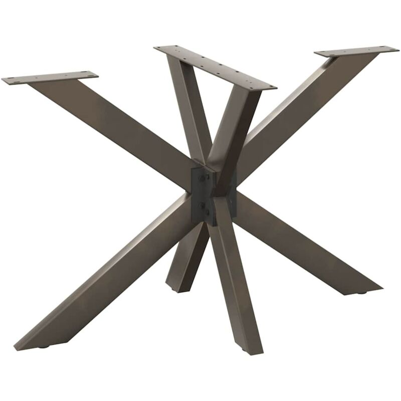 vidaXL Dining Table Leg Spider Shape Black 120x68x(72-73) cm Steel, Black