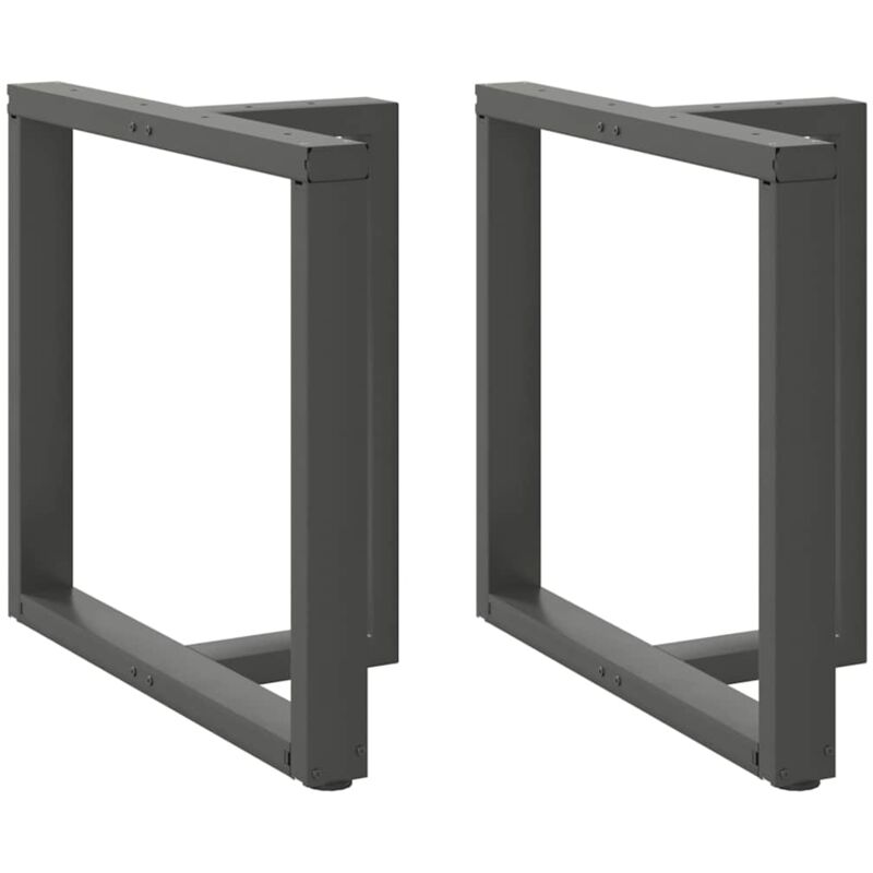vidaXL Dining Table Legs T-Shaped 2 pcs Anthracite 80x35x(72-73) cm Steel, Black