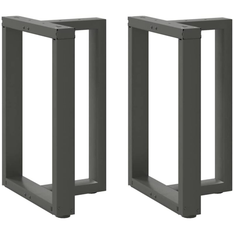 vidaXL Dining Table Legs T-Shaped 2 pcs Anthracite 50x35x(72-73) cm Steel, Black