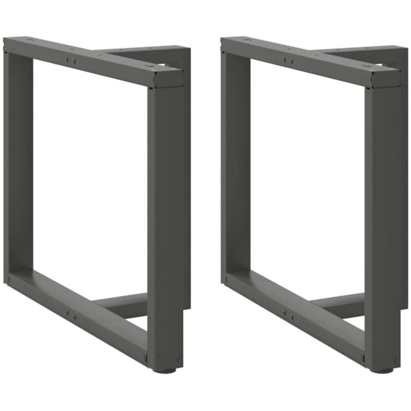 vidaXL Dining Table Legs T-Shaped 2 pcs Anthracite 90x35x(72-73) cm Steel, Black
