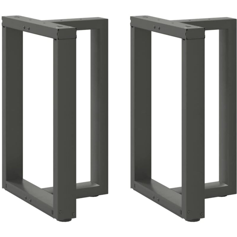 vidaXL Dining Table Legs T-Shaped 2 pcs Anthracite 60x35x(72-73) cm Steel, Black