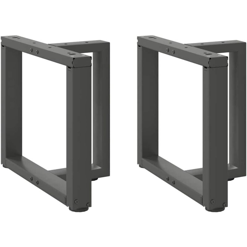 Coffee Table Legs T-Shaped 2 pcs Anthracite 50x25x(42-43) cm Steel vidaXL