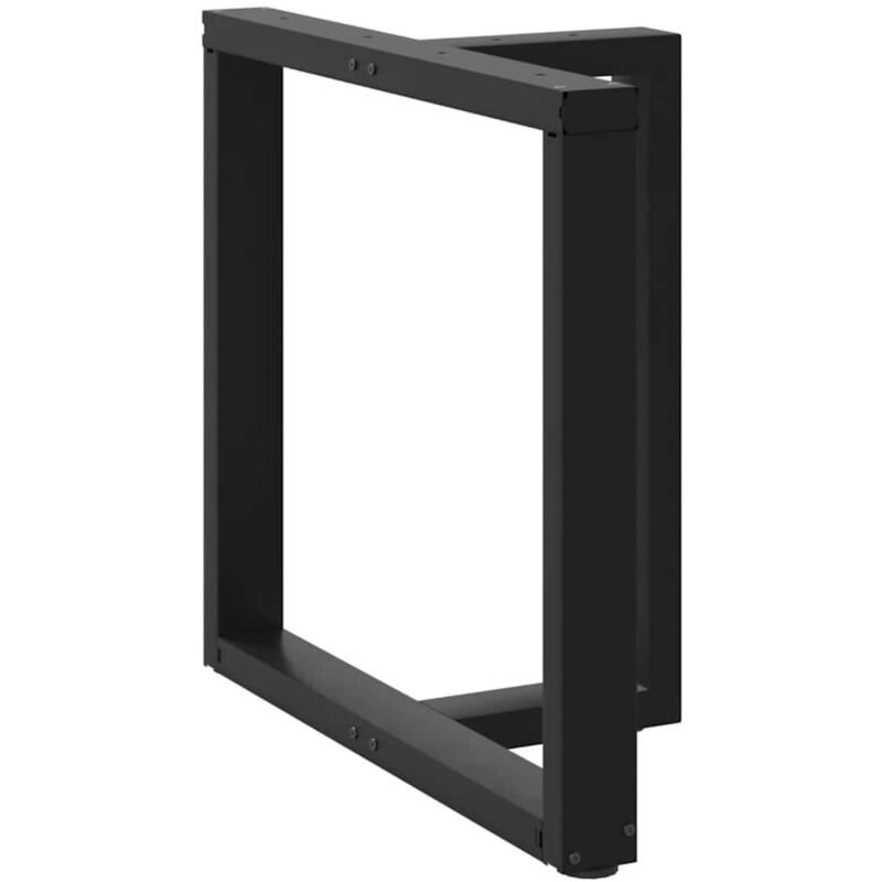 vidaXL Dining Table Legs T-Shaped 2 pcs Black 70x35x(72-73) cm Steel, Black