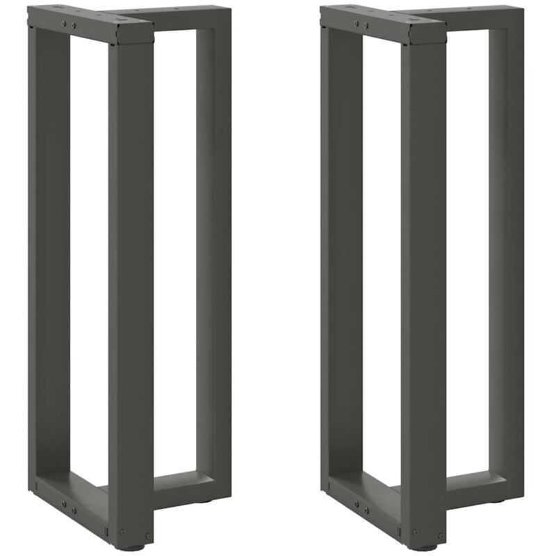 vidaXL Bar Table Legs T-Shaped 2 pcs Anthracite 40x35x(100-101) cm Steel, Black