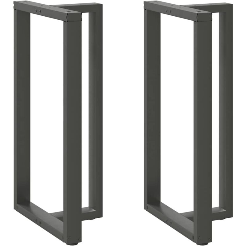 vidaXL Bar Table Legs T-Shaped 2 pcs Anthracite 60x35x(110-111) cm Steel, Black