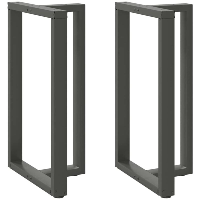 vidaXL Bar Table Legs T-Shaped 2 pcs Anthracite 60x35x(100-101) cm Steel, Black
