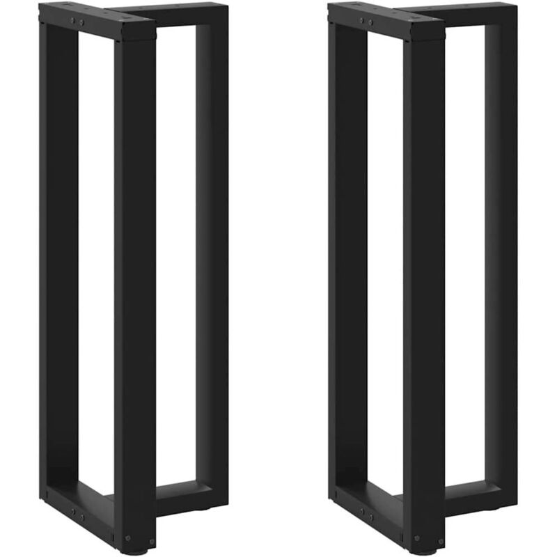 vidaXL Bar Table Legs T-Shaped 2 pcs Black 40x35x(110-111) cm Steel, Black