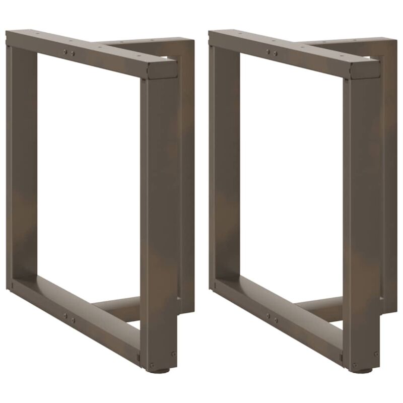 vidaXL Dining Table Legs T-Shaped 2 pcs Black 70x35x(72-73) cm Steel - Brown, Brown