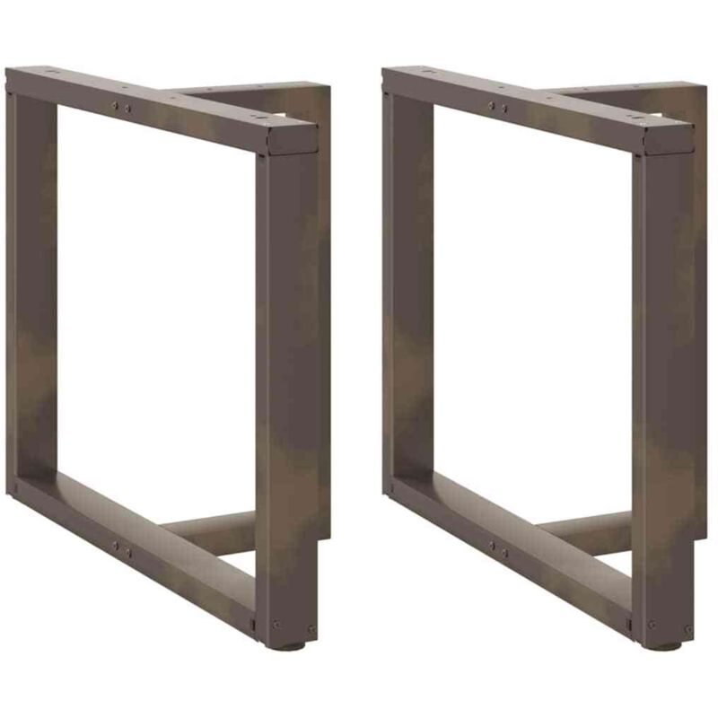 vidaXL Dining Table Legs T-Shaped 2 pcs Black 90x35x(72-73) cm Steel - Brown, Brown