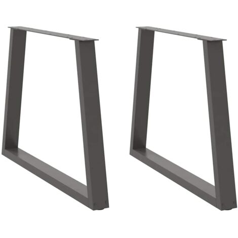 Dining Table Legs V-Shape 2 pcs Anthracite 100x(72-73.3) cm Steel vidaXL