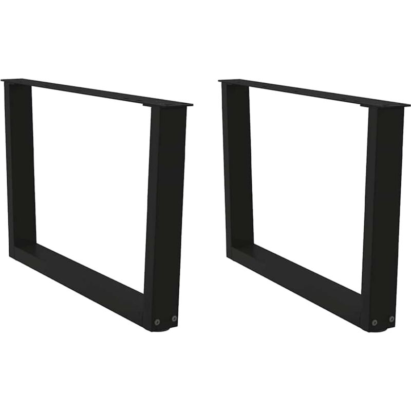 vidaXL Coffee Table Legs V-Shape 2 pcs Black 70x(42-43.3) cm Steel, Black