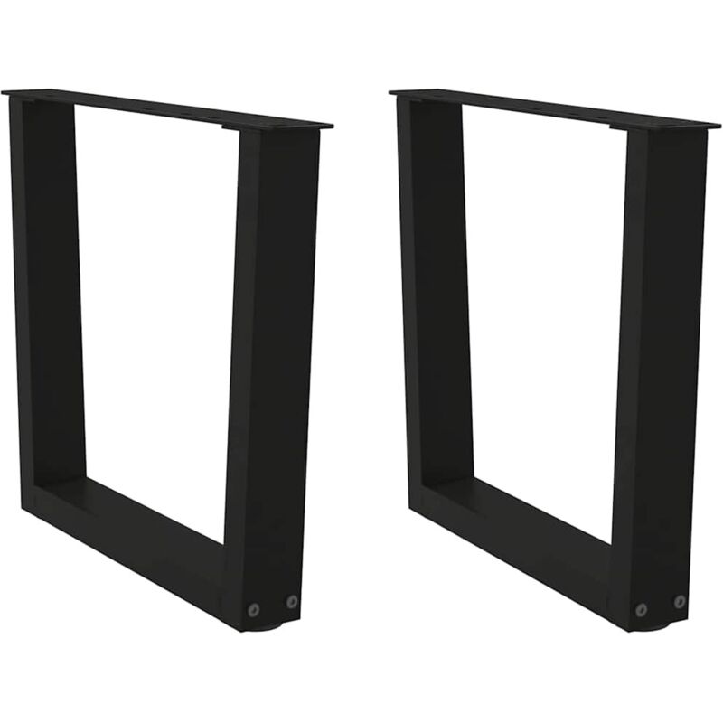 vidaXL Coffee Table Legs V-Shape 2 pcs Black 60x(42-43.3) cm Steel, Black