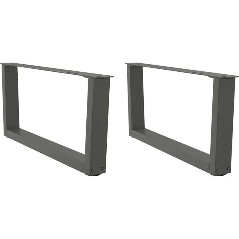 vidaXL Coffee Table Legs V-Shape 2 pcs Anthracite 70x(30-31.3) cm Steel - Black, Black