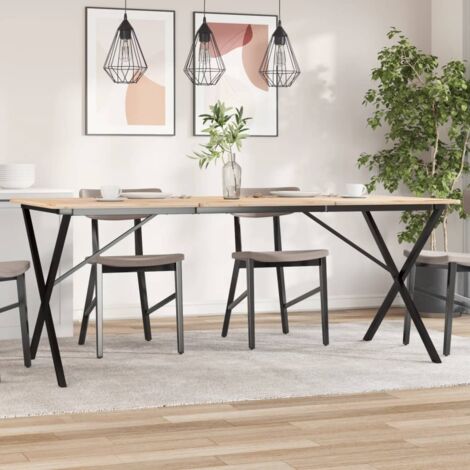 Dining Table Legs X-Frame 160x80x73 cm Steel vidaXL