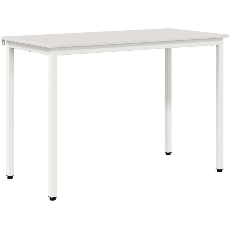 Dining Table White 110 X 55 X 75 Cm Solid Pine Wood Vidaxl