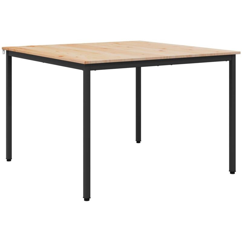 Dining Table Natural 110 X 110 X 75 Cm Solid Pine Wood Vidaxl