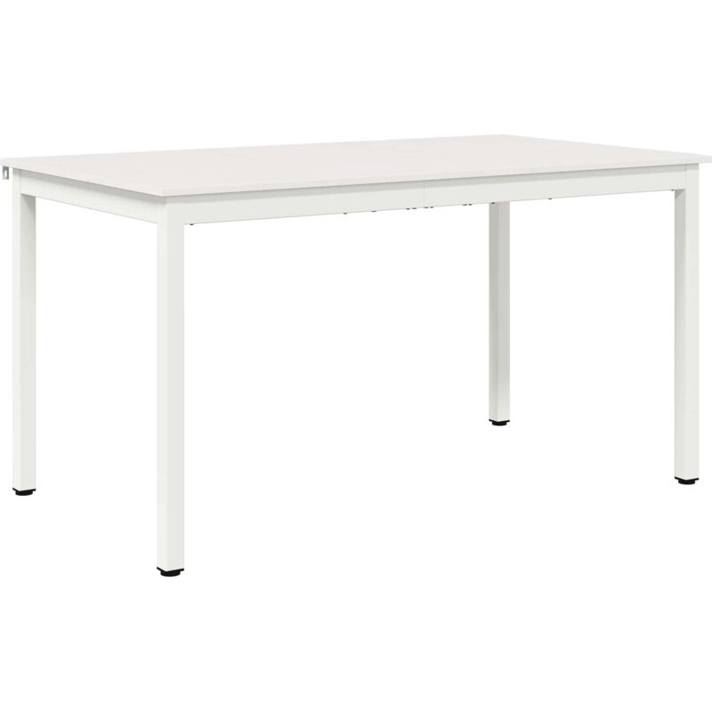 Dining Table White 140 X 80 X 75 Cm Solid Pine Wood Vidaxl