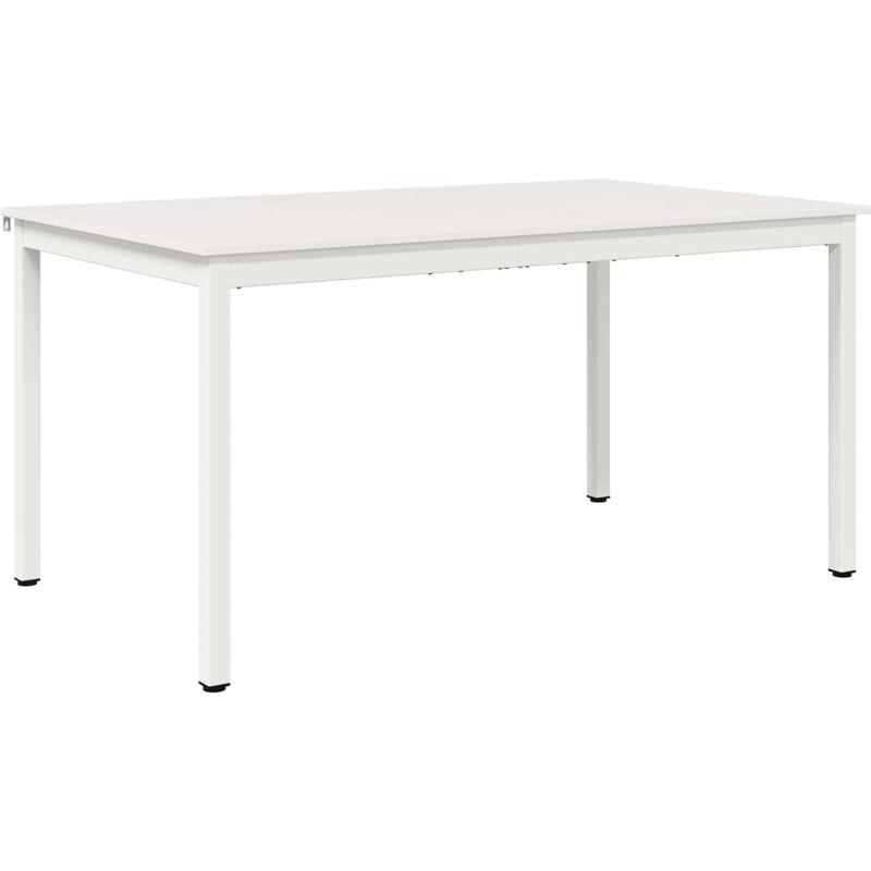 Dining Table White 150 X 90 X 75 Cm Solid Pine Wood Vidaxl