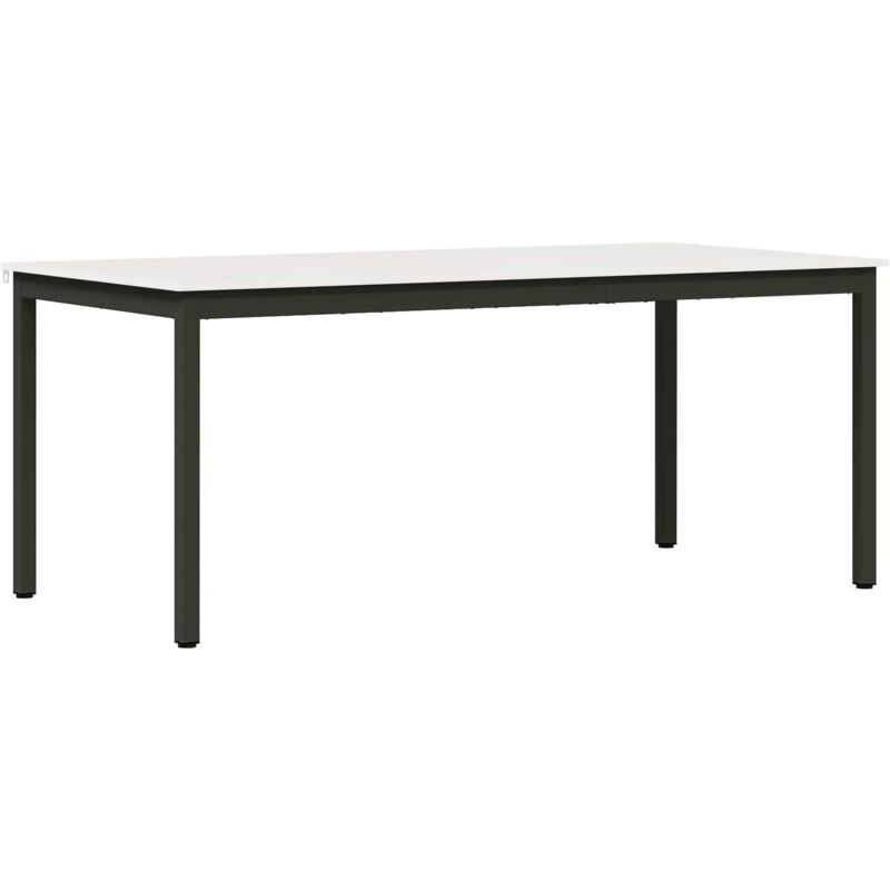 Dining Table White 180 X 90 X 75 Cm Solid Pine Wood Vidaxl
