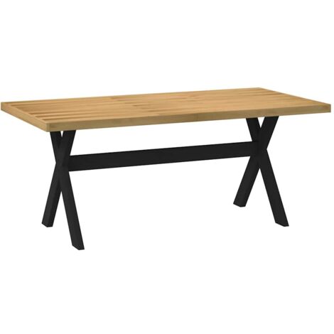 Dining Table NOAIN X-Shaped Legs 180x90x75 cm Solid Wood Pine vidaXL