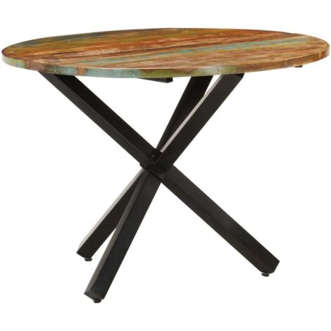 Dining Table Round 100x100x75 cm Solid Reclaimed Wood vidaXL