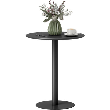 Dining Table, Round Kitchen Table with Steel Base for Living Room, Dining Room, 60 x 60 x 72cm, Black