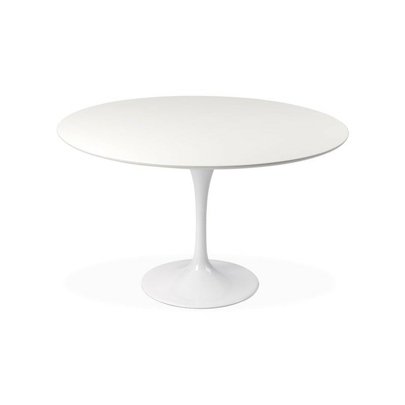 Dining Tulip 120cm Esstisch aus weißem MDF | Weiss - Weiss