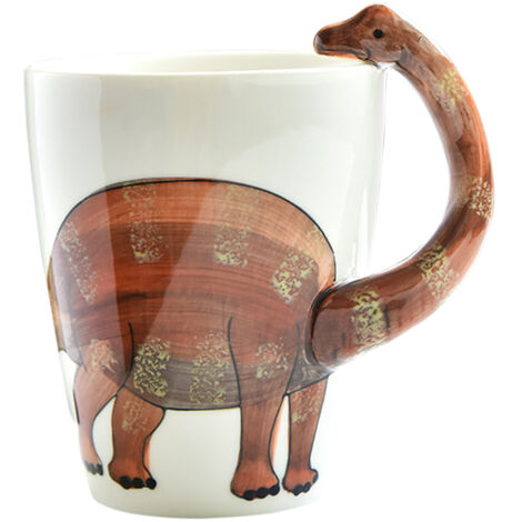 Dino-Becher 400 ml Keramik - Niedlicher Bürobecher fürs Frühstück