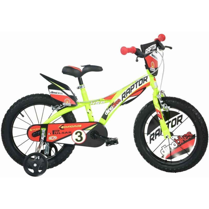

Bicicleta de niños Raptor amarillo fluorescente 16' - Amarillo - Dino Bikes