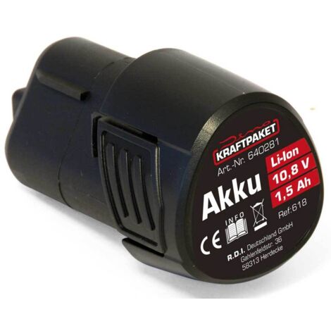 Dino KRAFTPAKET 640281 AKKU 10,8V 1,5 Ah für Akku-Poliermaschine 640256 Werkzeug-Akku  10.8 V 1.5 Ah