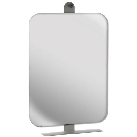 Dino - specchio bagno con mensola (bianca/nera), colore bianco