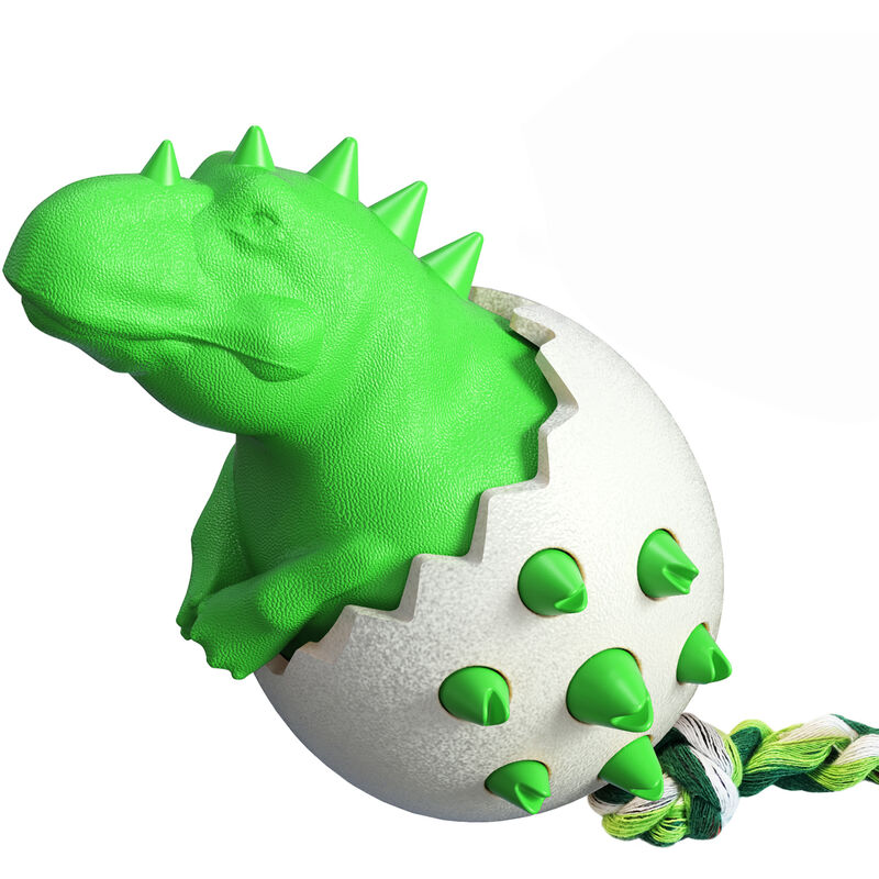 Dinosaure Oeuf Chien Dentition Bâton à Croquer Chien Brosse à Dents Nettoyage Des Dents Chien Jouets Pet Dentition Bâtons Jouets, Vert