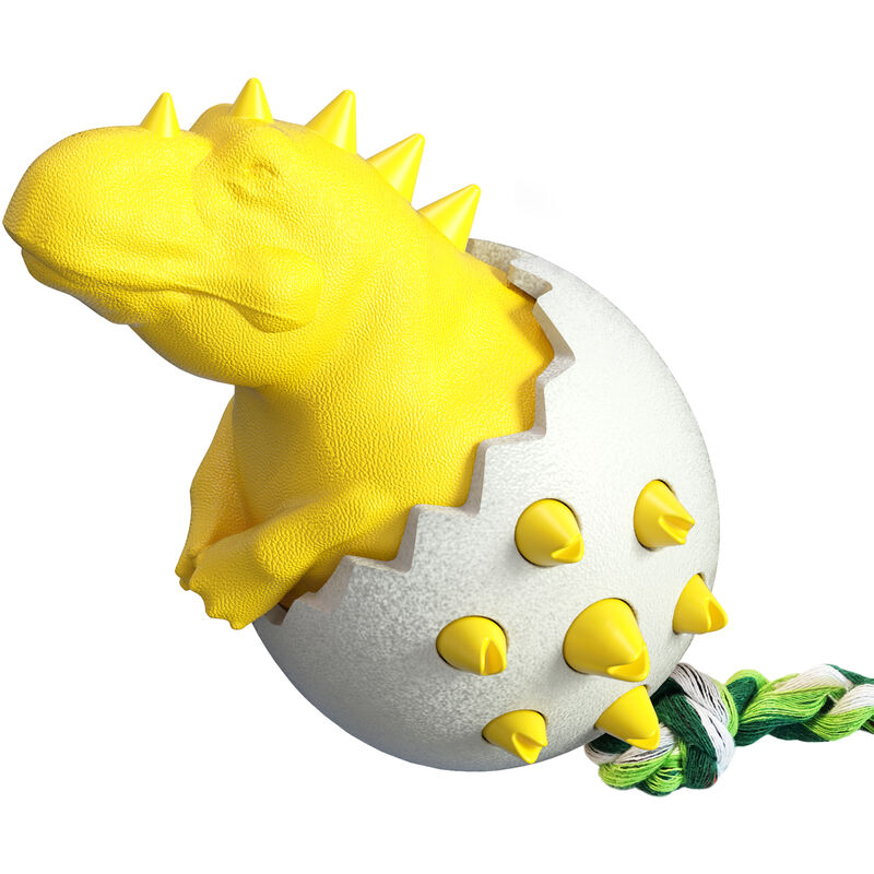 Dinosaure Oeuf Chien Dentition Bâton à Croquer Chien Brosse à Dents Nettoyage Des Dents Chien Jouets Pet Dentition Bâtons Jouets, Jaune