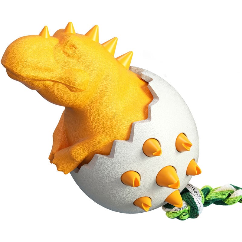 Dinosaure Oeuf Chien Dentition Bâton à Croquer Chien Brosse à Dents Nettoyage Des Dents Chien Jouets Pet Dentition Bâtons Jouets, Orange
