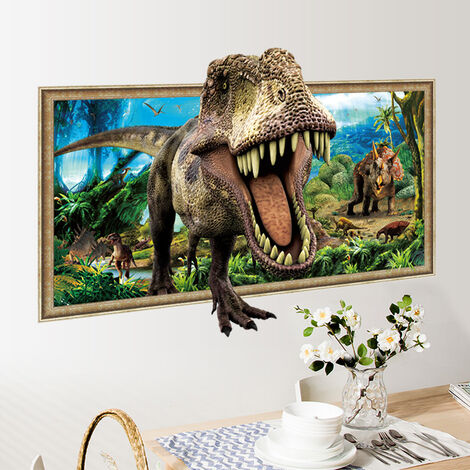 Stickers dinosaure t-rex et palmier, déco chambre enfant Lilipinso