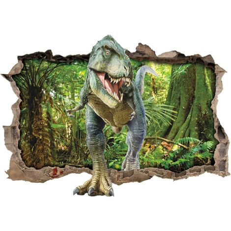 Dinosaurierwald-Wandtattoos, 3D-Wandaufkleber, DIY-Wanddeko fürs Schlafzimmer